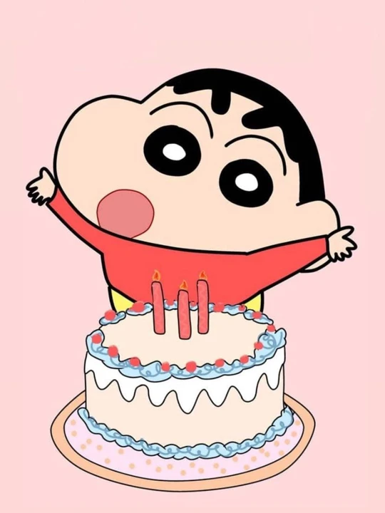 Shin arriving with a birthday cake